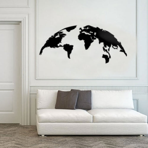 Décoration Murale Métal Carte du Globe