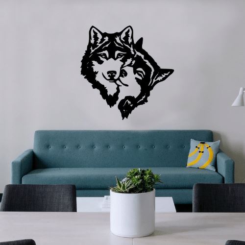 Tête de Loup Déco Métal