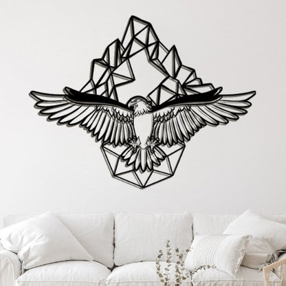 Décor Mural Aigle Métallique